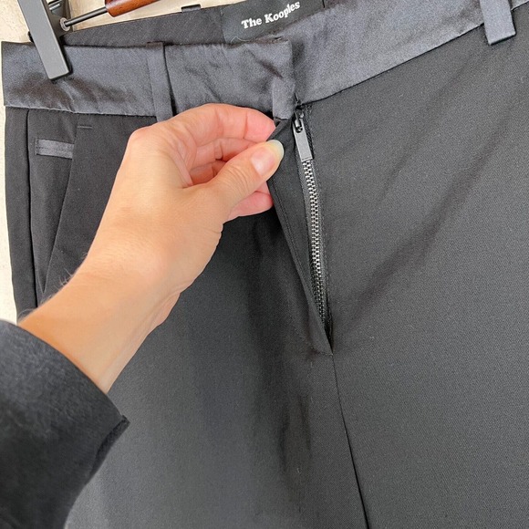 The Kopples Women Straight Leg Wool Dress Pants High Rise Solid Black Size 36‎ - Picture 6 of 14